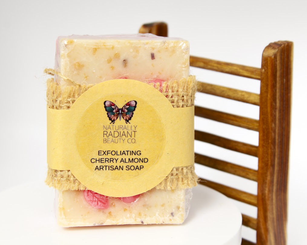 Cherry Almond Exfoliating Artisan Soap Bar