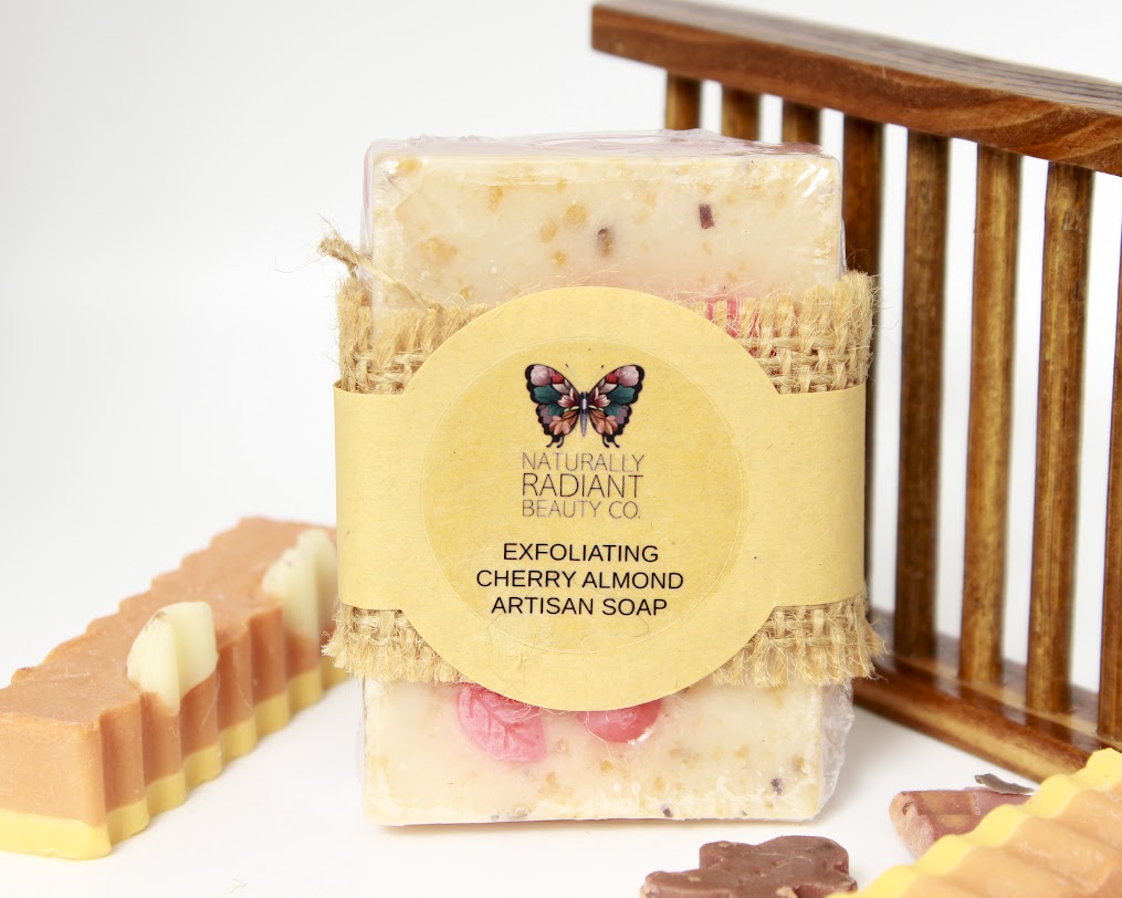 Cherry Almond Exfoliating Artisan Soap Bar