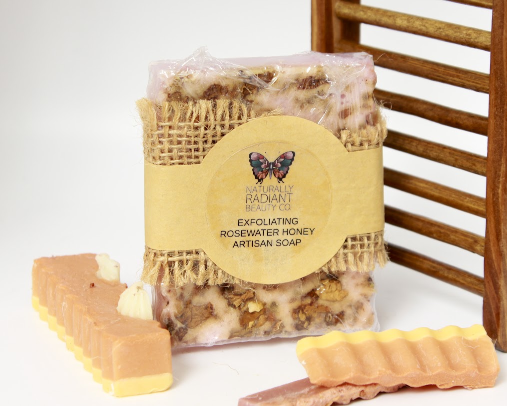 Rosewater Honey Exfoliating Artisan Soap Bar