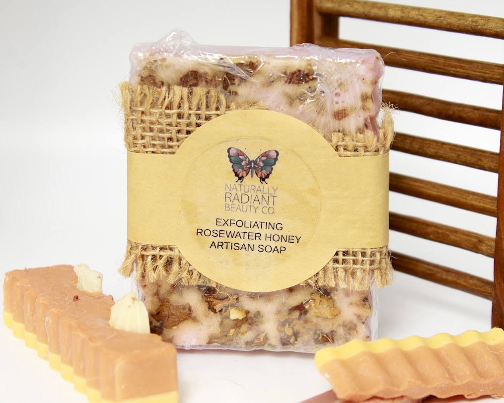 Rosewater Honey Exfoliating Artisan Soap Bar